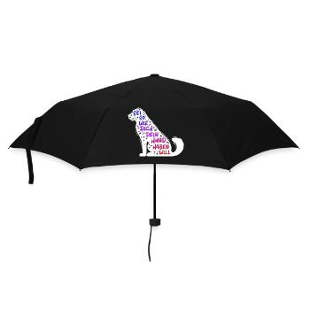 Lieblingstier Statement Hund Haustiere Kuscheltier - Regenschirm (klein) - Schwarz - Vorne