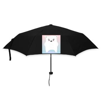 Cute Polar Bear WINTER ANIMALS - Umbrella (small) - black - Front