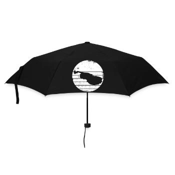 Violine Skizze - Regenschirm (klein) - Schwarz - Vorne