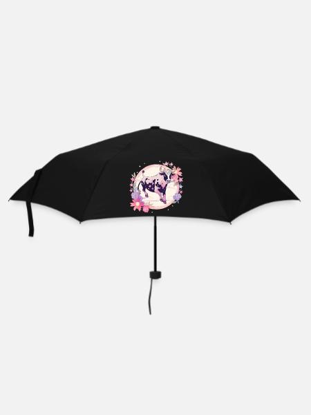 Lila muh muh - Regenschirm (klein) - Schwarz