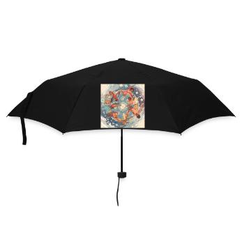 Jungs im Ozean - Regenschirm (klein) - Schwarz - Vorne