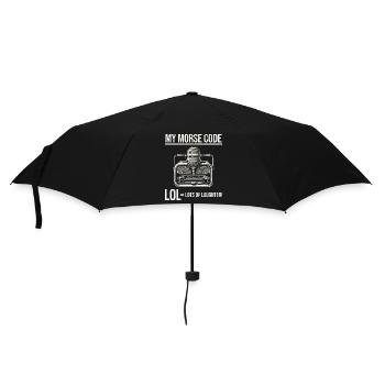 Ham Radio Operator Morse Code Lol Funny Saying - Umbrella (small) - black - Front