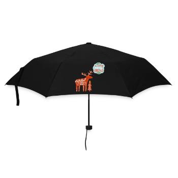 ein sehr frohes Weihnachten - Regenschirm (klein) - Schwarz - Vorne