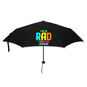 Rad '80s Neon-Inspired Design - Retro Style - Umbrella (small) - black - Front