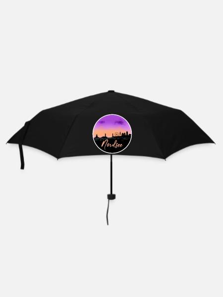 Nordsee Fineline Skyline - Regenschirm (klein) - Schwarz