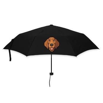 Vizsla à poil dur chien race dessin animé kawaii Illustr - Parapluie standard - noir - Devant