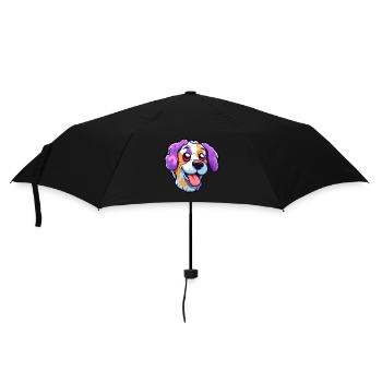 Billy Dog Breed Cartoon Kawaii Illustration - Umbrella (small) - black - Front