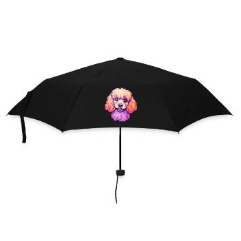 Miniature Poodle Dog Breed Cartoon Kawaii Illustra - Umbrella (small) - black - Front