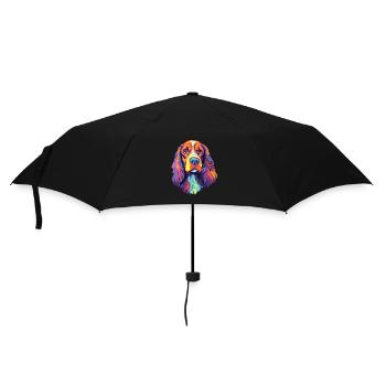 Anglais Springer Épagneul chien race Cartoon Kawaii - Parapluie standard - noir - Devant
