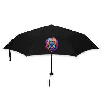 Bouvier Des Flandres Dog Breed Cartoon Kawaii Illu - Umbrella (small) - black - Front