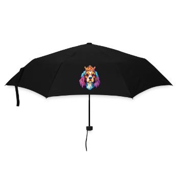 King Charles Dog Breed Cartoon Kawaii Illustration - Umbrella (small) - black - Front