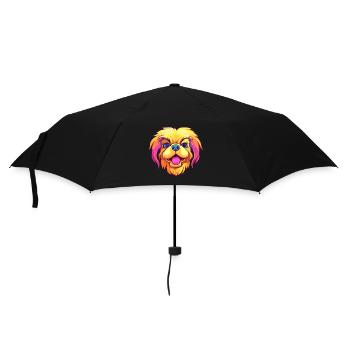 Pekingese Dog Breed Cartoon Kawaii Illustration - Umbrella (small) - black - Front