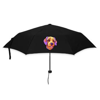 Plummer Terrier Hunderasse Cartoon Kawaii Illustrat - Regenschirm (klein) - Schwarz - Vorne