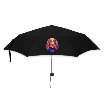 Picardie Spaniel Hunderasse Cartoon Kawaii Illustrat - Regenschirm (klein) - Schwarz - Vorne