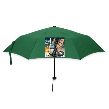 Dragon lapin cracheur de feu #01 - Parapluie standard - vert bouteille - Devant