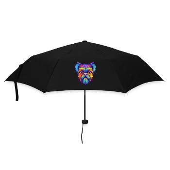 Brussels Griffon Dog Breed Cartoon Kawaii Illustra - Umbrella (small) - black - Front