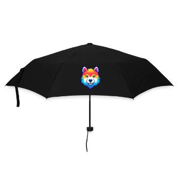 Akita Dog Breed Cartoon Kawaii Illustration - Umbrella (small) - black - Front