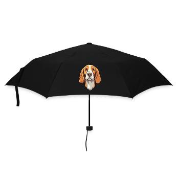 Slovensky Cuvac race de chien dessin animé kawaii illustrat - Parapluie standard - noir - Devant