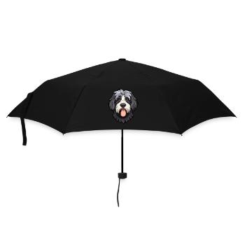 Portuguese Sheepdog Dog Breed Cartoon Kawaii Illus - Umbrella (small) - black - Front