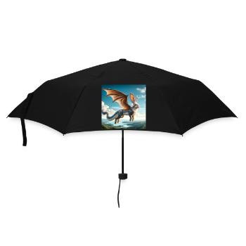 Dragon lapin volant #02 - Parapluie standard - noir - Devant