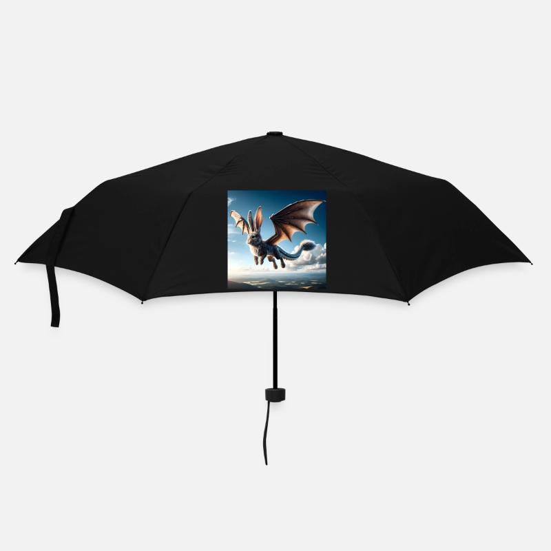 Fliegender Hase Drache #01 - Regenschirm (klein) - Schwarz