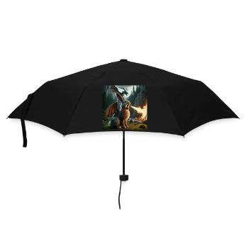 Dragon Lapin Cracheur de Feu #21 - Parapluie standard - noir - Devant