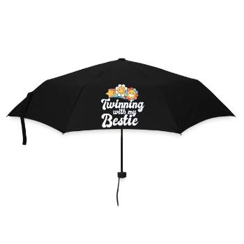 Jumelage de l’équipe des meilleurs amis avec mon meilleur jumeau - Parapluie standard - noir - Devant