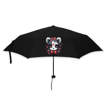 Cute Teddy Bear Girl - Umbrella (small) - black - Front