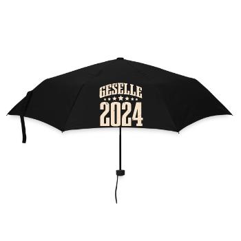 Geselle Gesellenprüfung 2024 - Regenschirm (klein) - Schwarz - Vorne