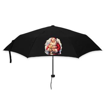 Aquarell mit Geschenken - Regenschirm (klein) - Schwarz - Vorne