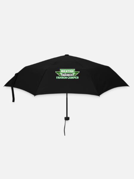 Camping Wanderer Camper Wanderlust Statement - Regenschirm (klein) - Schwarz