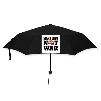 Make love not war - Umbrella (small) - black - Front