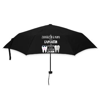 Zahnärztin Mama Zahnmedizinerin Mutter Geschenk - Regenschirm (klein) - Schwarz - Vorne
