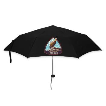 Vulture Badge, Pyrenees Park: Protected Nature - Umbrella (small) - black - Front