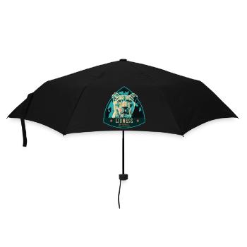 Portrait de lionne – Illustration puissante - Parapluie standard - noir - Devant