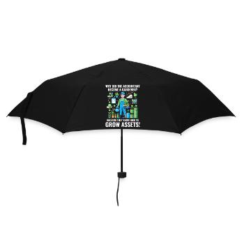 Un comptable devenu le jardin financier d’un jardinier - Parapluie standard - noir - Devant