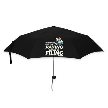 Taxing Humor: Paying and Filing Funny - Umbrella (small) - black - Front