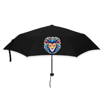 Lion Drawing - Umbrella (small) - black - Front