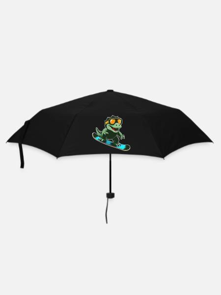 T-Rex Snowboarding - Regenschirm (klein) - Schwarz