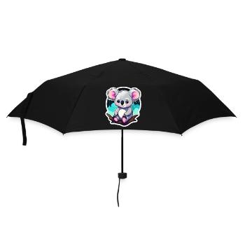 Koala Zeichnung - Regenschirm (klein) - Schwarz - Vorne