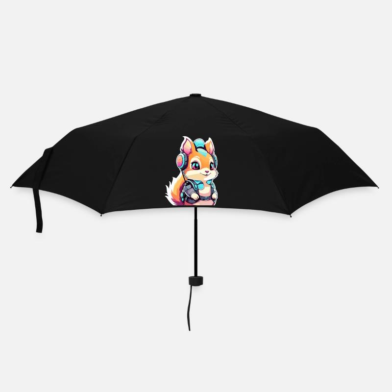 Illustration d’écureuil - Parapluie standard - noir