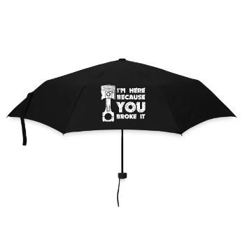 Énoncé de poste Travailleur mécanicien bourreau de travail - Parapluie standard - noir - Devant
