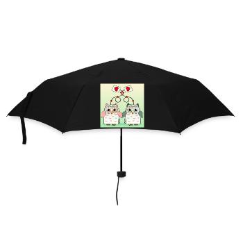 Owl Tea - Umbrella (small) - black - Front
