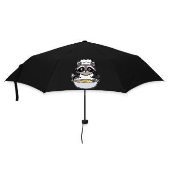 Waschbär Koch - Regenschirm (klein) - Schwarz - Vorne
