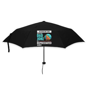 Buchhalter Papa Witz abgeschriebener Vermögenswert Vatertag - Regenschirm (klein) - Schwarz - Vorne