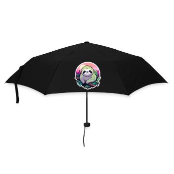 Faultier Zeichnung - Regenschirm (klein) - Schwarz - Vorne