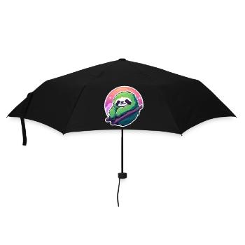 Faultier Zeichnung - Regenschirm (klein) - Schwarz - Vorne