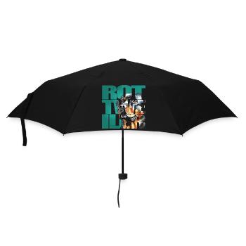 Rottweiler Portrait - Umbrella (small) - black - Front