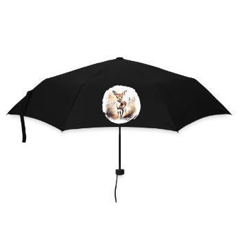 Aquarelle fauve - Parapluie standard - noir - Devant