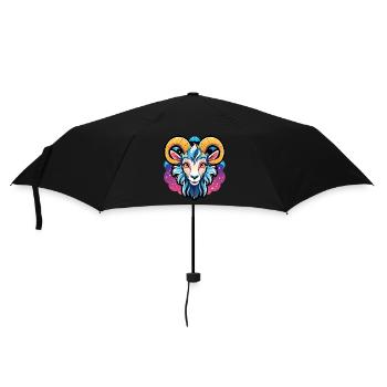Goat Illustration - Umbrella (small) - black - Front
